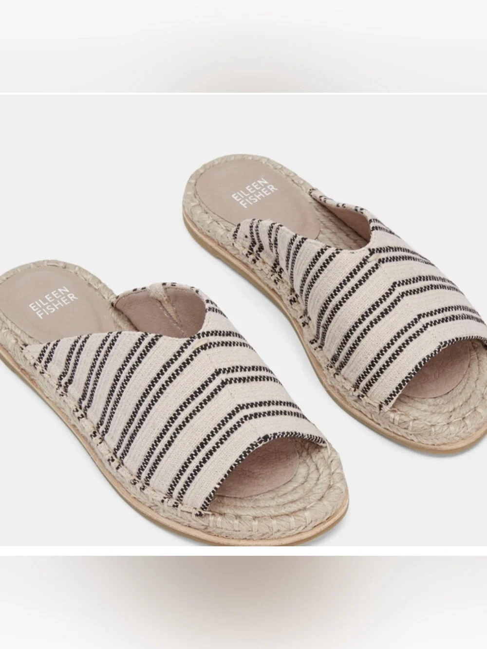 Eileen Fisher Milly Canvas Espadrille Sandals Sz 6.5